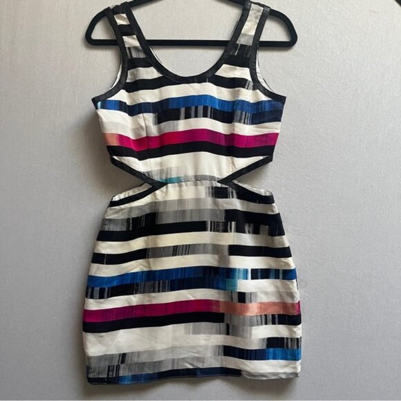 NWT Parker 100% silk cut out mini dress Sz S - Picture 1 of 9